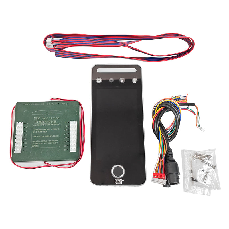 Tenois Gesichts-/Fingerabdruck-/Karten-/Passwort-Zugangscontroller (5 Zoll, 16 Stockwerke) TDTK-EL-16