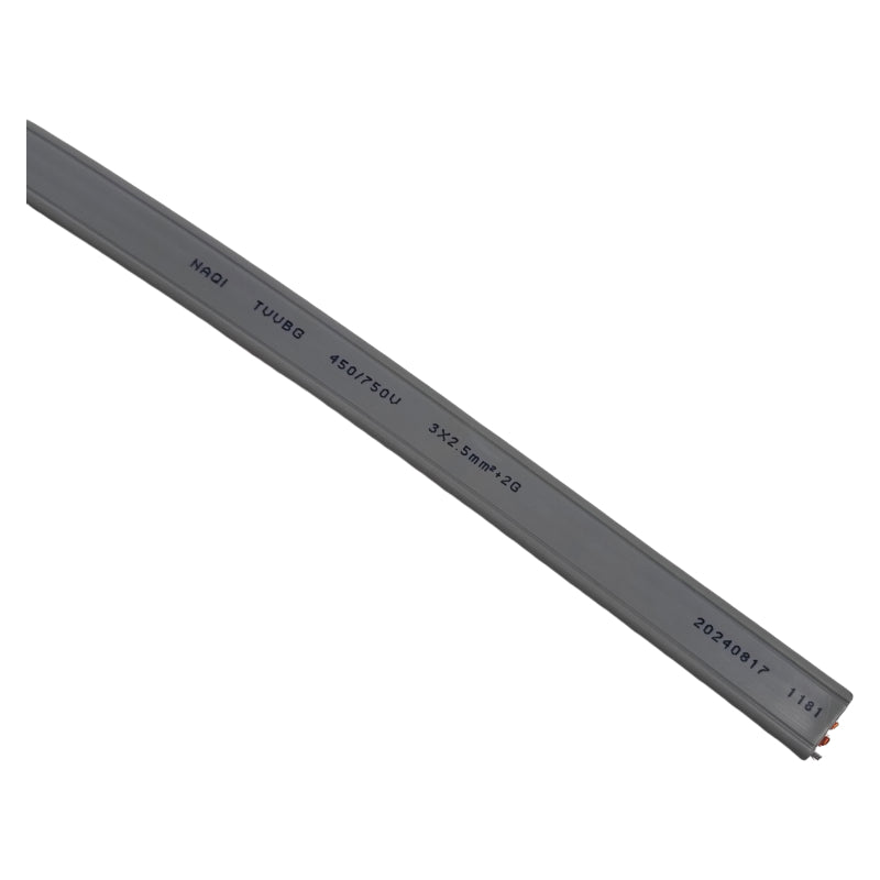 テノイスエレベーターエアコン走行ケーブル TVVBG-3 コア ¡Á 2.5 mm²(スチールワイヤー付き)、TVVBG-3 コア ¡Á 1.5 mm²(スチールワイヤー付き)